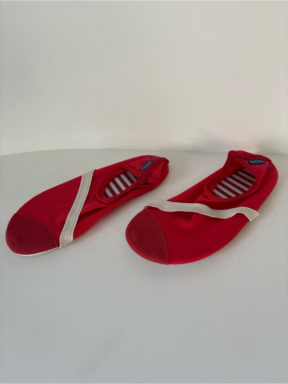 Fitkicks Women’s Red Slip-On Basically Barefoot Shoes with Elastic Strap - Picture 6 of 7
